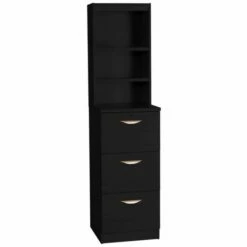 R White 3 Drawer Cabinet With Overshelving -office furniture shop 1020800194
