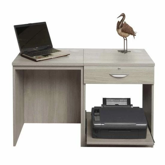 R White Home Office Desk Set With Drawer 5 R White Home Office Desk Set With Drawer - Image 3