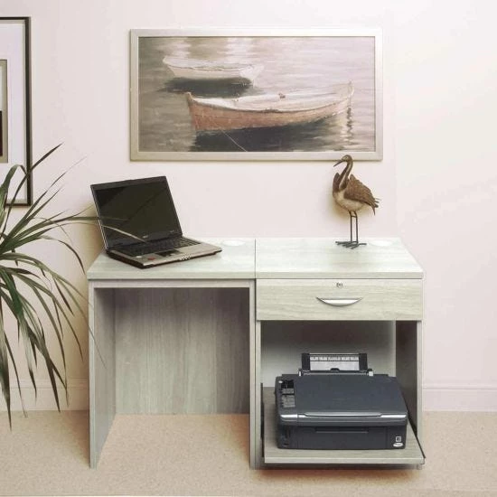 R White Home Office Desk Set With Drawer 7 R White Home Office Desk Set With Drawer - Image 5