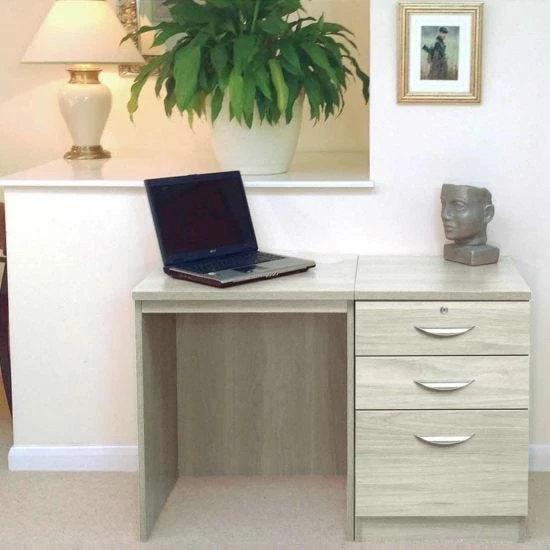 R White Home Office Desk Set With Drawers 7 R White Home Office Desk Set With Drawers - Image 5