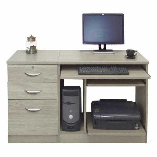R White Home Office Computer Desk With Three Drawers 5 R White Home Office Computer Desk With Three Drawers - Image 3