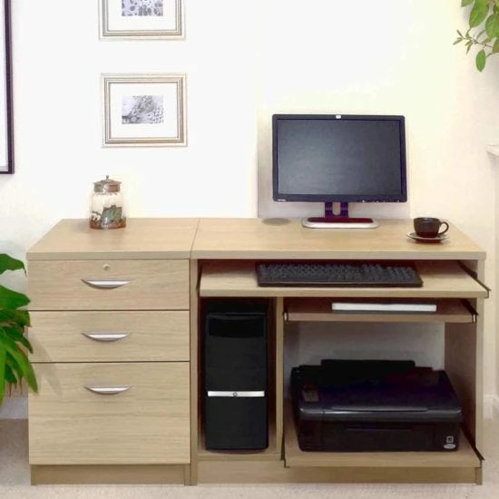 R White Home Office Computer Desk With Three Drawers 12 R White Home Office Computer Desk With Three Drawers - Image 10