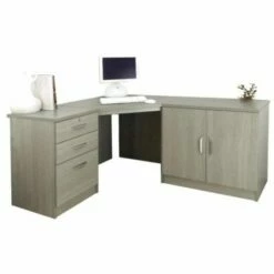 R White Home Office Corner Desk With Cupboard 14 R White Home Office Corner Desk With Cupboard -office furniture shop 1020800244