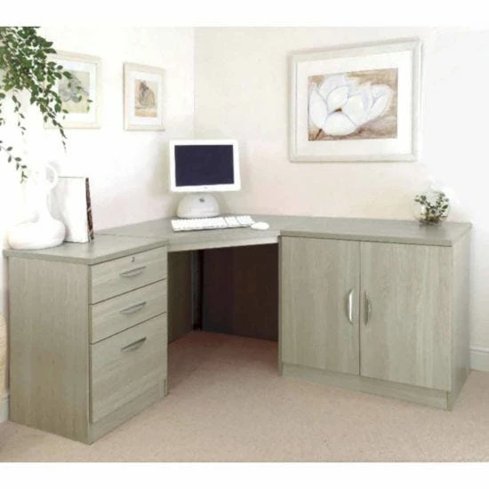R White Home Office Corner Desk With Cupboard 7 R White Home Office Corner Desk With Cupboard - Image 5