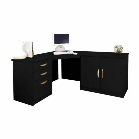 R White Home Office Corner Desk With Cupboard 8 R White Home Office Corner Desk With Cupboard - Image 6