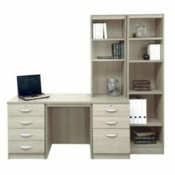 R White Home Office Desk With Side Shelving 14 R White Home Office Desk With Side Shelving -office furniture shop 1020800250