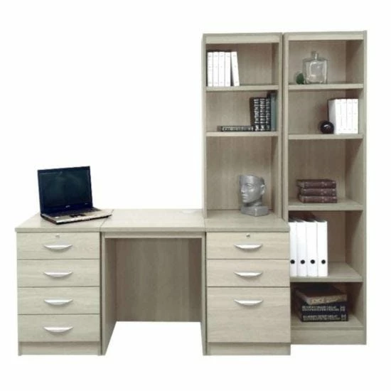 R White Home Office Desk With Side Shelving 5 R White Home Office Desk With Side Shelving - Image 3