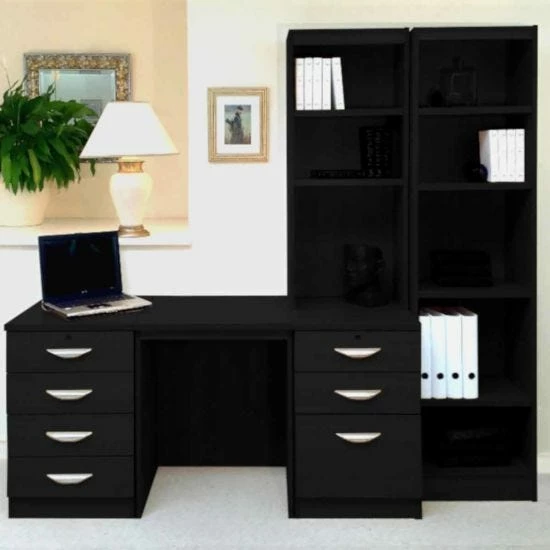 R White Home Office Desk With Side Shelving 9 R White Home Office Desk With Side Shelving - Image 7