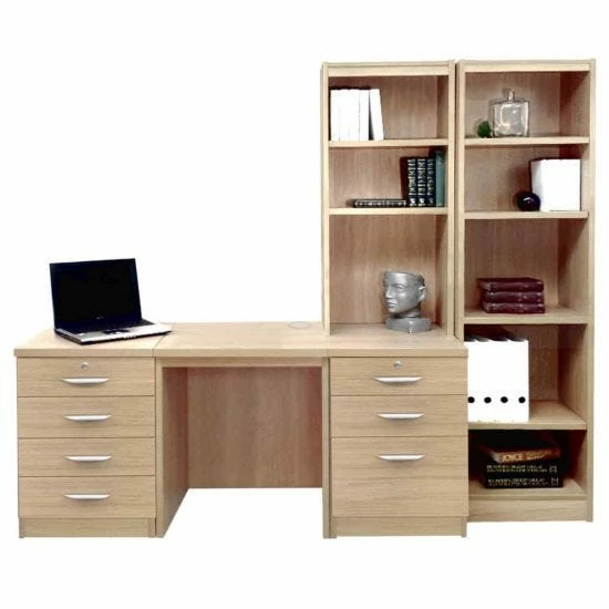R White Home Office Desk With Side Shelving 11 R White Home Office Desk With Side Shelving - Image 9