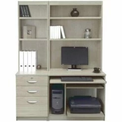 R White Home Office Tall Narrow Desk With Shelving 14 R White Home Office Tall Narrow Desk With Shelving -office furniture shop 1020800256