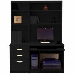 R White Home Office Tall Narrow Desk With Shelving 17 R White Home Office Tall Narrow Desk With Shelving -office furniture shop 1020800257