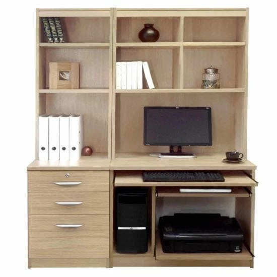 R White Home Office Tall Narrow Desk With Shelving 11 R White Home Office Tall Narrow Desk With Shelving - Image 9
