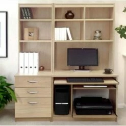 R White Home Office Tall Narrow Desk With Shelving 21 R White Home Office Tall Narrow Desk With Shelving -office furniture shop 1020800258 1