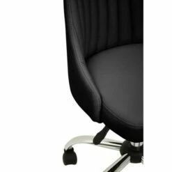 Premier Housewares Brent Ribbed And Chrome Home Office Chair -office furniture shop 1023000016 4