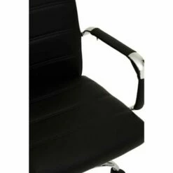 Premier Housewares Brent Black Leather Effect And Chrome Home Office Chair 11 Premier Housewares Brent Black Leather Effect And Chrome Home Office Chair -office furniture shop 1023000029 5