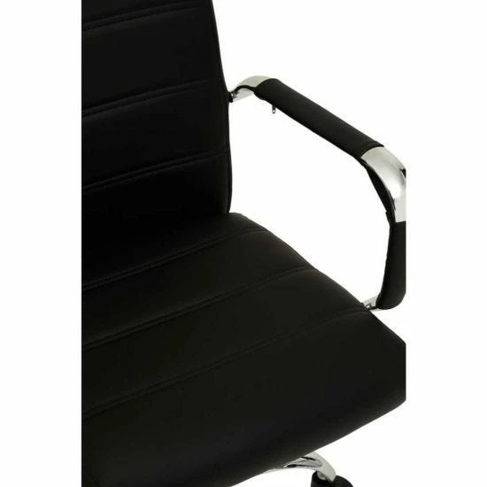 Premier Housewares Brent Black Leather Effect And Chrome Home Office Chair 7 Premier Housewares Brent Black Leather Effect And Chrome Home Office Chair - Image 5