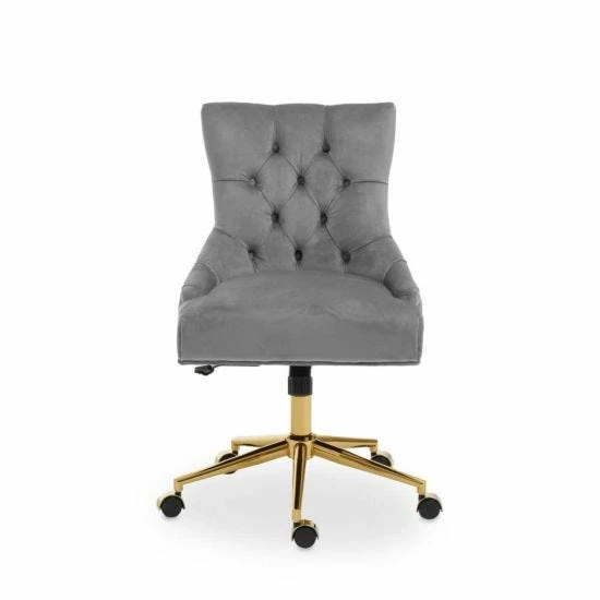 Premier Housewares Anita Velvet Home Office Chair 4 Premier Housewares Anita Velvet Home Office Chair - Image 2