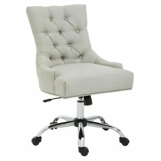 Premier Housewares Anita Natural Fabric Home Office Chair 4 Premier Housewares Anita Natural Fabric Home Office Chair - Image 2