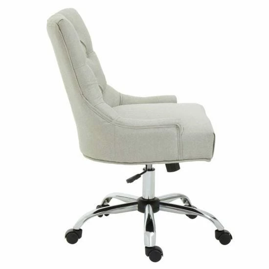 Premier Housewares Anita Natural Fabric Home Office Chair 5 Premier Housewares Anita Natural Fabric Home Office Chair - Image 3