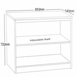 R White Desk Height Bookcase 850mm Wide 14 R White Desk Height Bookcase 850mm Wide -office furniture shop 1024010048 2