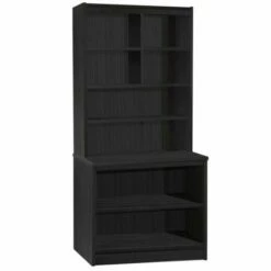R White Desk Height Bookcase 850mm Wide With OSF Hutch
