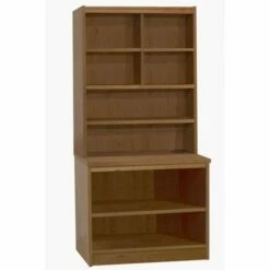 R White Desk Height Bookcase 850mm Wide With OSF Hutch 20 R White Desk Height Bookcase 850mm Wide With OSF Hutch -office furniture shop 1024010056