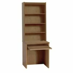 R White Small Desk With Slide-out Keyboard Shelf And OSD Hutch -office furniture shop 1024010080