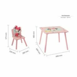 Birlea Disney Minnie Mouse Table And Two Chairs -office furniture shop 1026060014 7