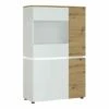 Luci 4 Door Low Display Cabinet With LED Lighting White 2 Luci 4 Door Low Display Cabinet With LED Lighting White -office furniture shop 1028000002 1