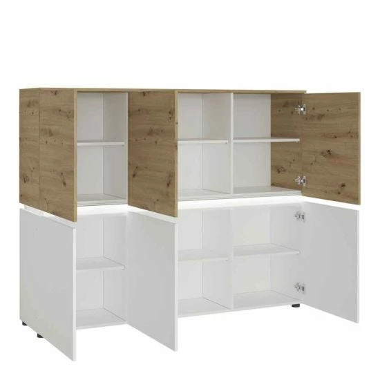 Luci 6 Door Cabinet With LED Lighting White 4 Luci 6 Door Cabinet With LED Lighting White - Image 2