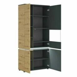 Luci 4 Door Tall Display Cabinet With LED Lighting Platinum 9 Luci 4 Door Tall Display Cabinet With LED Lighting Platinum -office furniture shop 1028000012 1 1