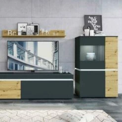 Luci 4 Door Low Display Cabinet With LED Lighting Platinum 11 Luci 4 Door Low Display Cabinet With LED Lighting Platinum -office furniture shop 1028000014 3