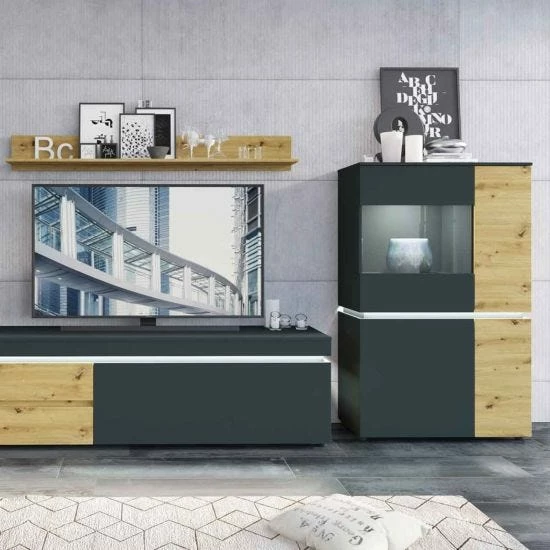 Luci 4 Door Low Display Cabinet With LED Lighting Platinum 6 Luci 4 Door Low Display Cabinet With LED Lighting Platinum - Image 4