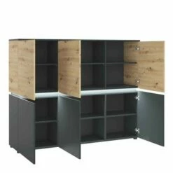 Luci 6 Door Cabinet With LED Lighting Platinum 8 Luci 6 Door Cabinet With LED Lighting Platinum -office furniture shop 1028000015 1 1 1