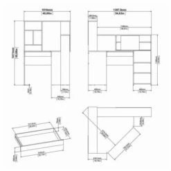 Function Plus Corner Desk With Multi-functional Unit -office furniture shop 1028000394 9