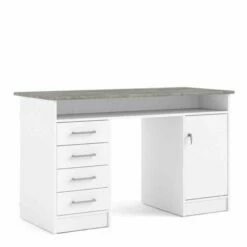 Function Plus Desk With 4 Drawers And 1 Door