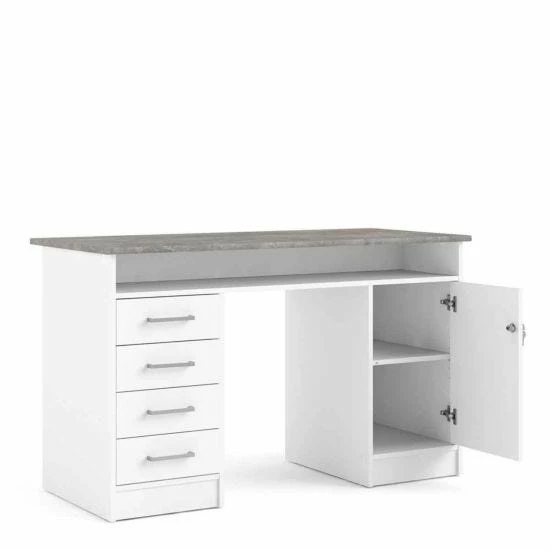 Function Plus Desk With 4 Drawers And 1 Door 6 Function Plus Desk With 4 Drawers And 1 Door - Image 4