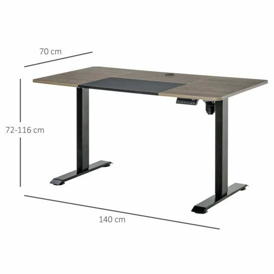 Vinsetto Height Adjustable Electric Standing Desk With 4 Memory Preset 4 Vinsetto Height Adjustable Electric Standing Desk With 4 Memory Preset - Image 2