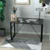 Glass Top Writing Desk With World Map Printing Workstation 1 Glass Top Writing Desk With World Map Printing Workstation -office furniture shop 1029001008 1