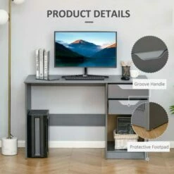 Modern Computer Desk W/ Drawers 12 Modern Computer Desk W/ Drawers -office furniture shop 1029001013 6