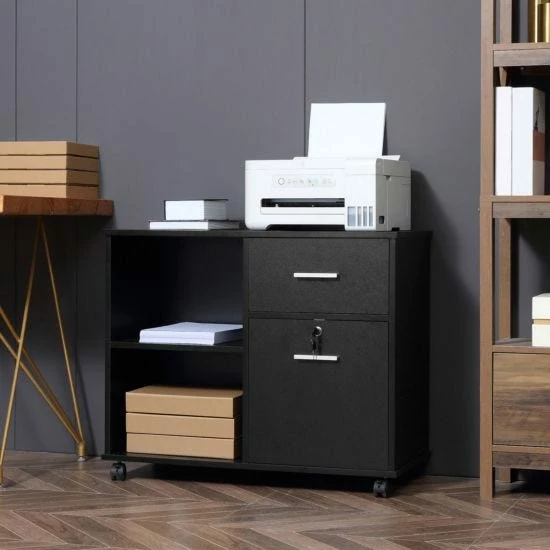Vinsetto Filing Cabinet Mobile Printer Stand W/ Drawer For A4 Size Files 3 Vinsetto Filing Cabinet Mobile Printer Stand W/ Drawer For A4 Size Files