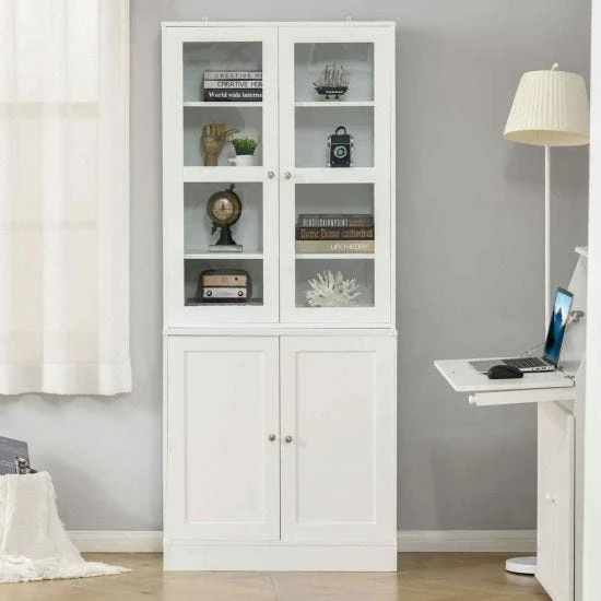 Modern Bookcase Display Cabinet W/ Doors And Adjustable Shelves 4 Modern Bookcase Display Cabinet W/ Doors And Adjustable Shelves - Image 2
