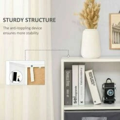 3 Tier Wooden Bookshelf Display Cabinet W/ Doors 12 3 Tier Wooden Bookshelf Display Cabinet W/ Doors -office furniture shop 1029001022 4