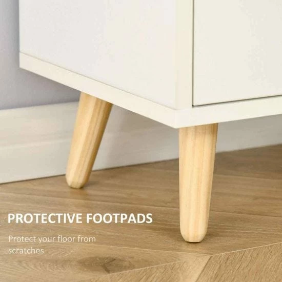 3 Tier Wooden Bookshelf Display Cabinet W/ Doors 8 3 Tier Wooden Bookshelf Display Cabinet W/ Doors - Image 6