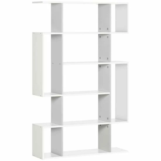 5-Tier Decorative Bookshelf Freestanding Storage Shelves 3 5-Tier Decorative Bookshelf Freestanding Storage Shelves