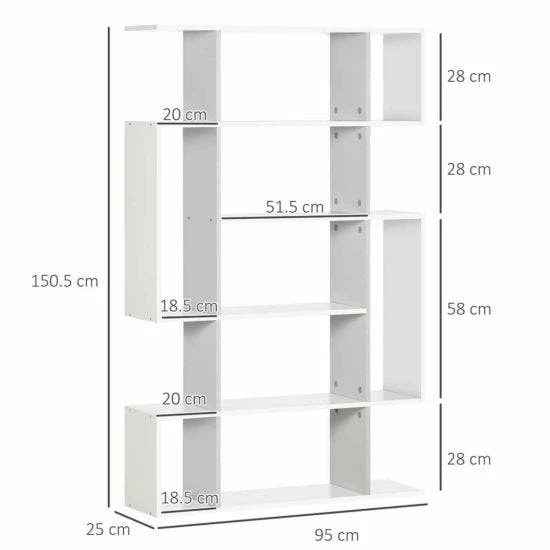 5-Tier Decorative Bookshelf Freestanding Storage Shelves 9 5-Tier Decorative Bookshelf Freestanding Storage Shelves - Image 7