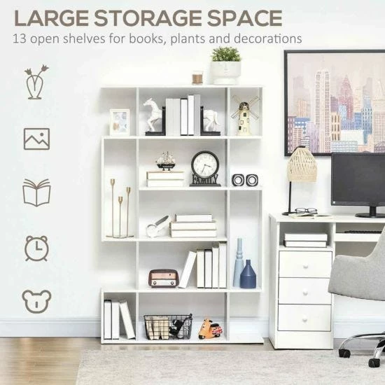 5-Tier Decorative Bookshelf Freestanding Storage Shelves 5 5-Tier Decorative Bookshelf Freestanding Storage Shelves - Image 3