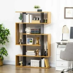 5-Tier Decorative Bookshelf Freestanding Storage Shelves 21 5-Tier Decorative Bookshelf Freestanding Storage Shelves -office furniture shop 1029001031 1