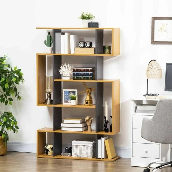 5-Tier Decorative Bookshelf Freestanding Storage Shelves 12 5-Tier Decorative Bookshelf Freestanding Storage Shelves - Image 10