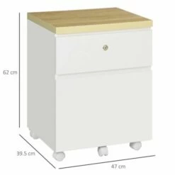 Vinsetto Mobile Lockable A4 Size Filing Cabinet W/ 2 Drawers -office furniture shop 1029001039 2